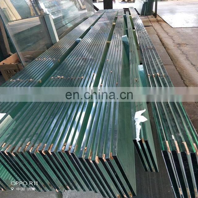 Outside tempered glass railing / Balcony frameless glass balustrade