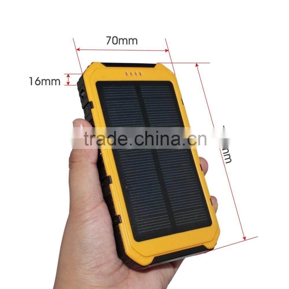 2016 new arrival solar power bank 12000mah