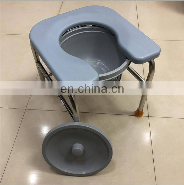 Simple and lightweight stainless steel toilet chair ultra high load-bearing disabled toilet Commode Chair