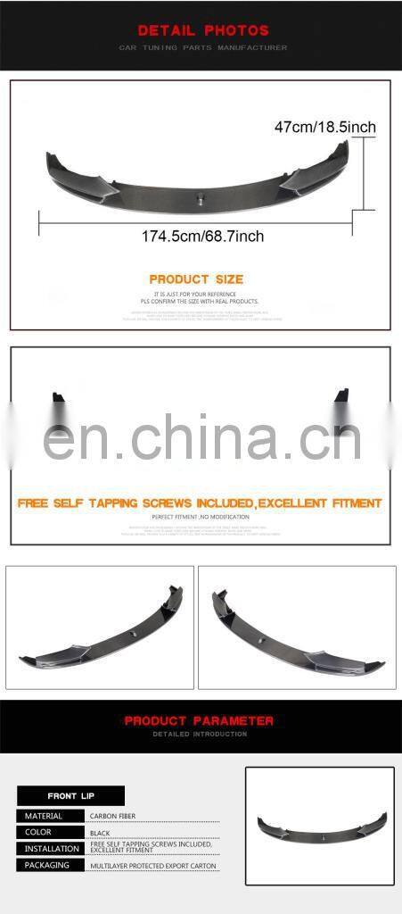 Carbon Fiber Front Bumper Lip for BMW F10 F11 F18 528i 530i 535i 550i M SPORT 2013-2016
