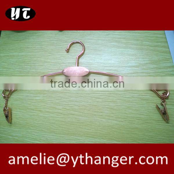 Copper metal bra hanger underwear copper hanger for lingerie