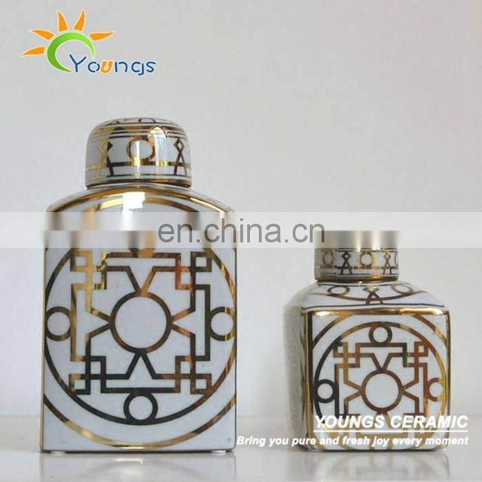 Retail beautiful home decorative porcelain ceramic storage jars