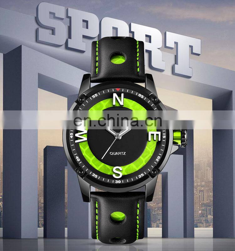 China watch wholesale Skmei 9211 genuine leather watch for men wrist watches luxury brand waterproof 3 ATM