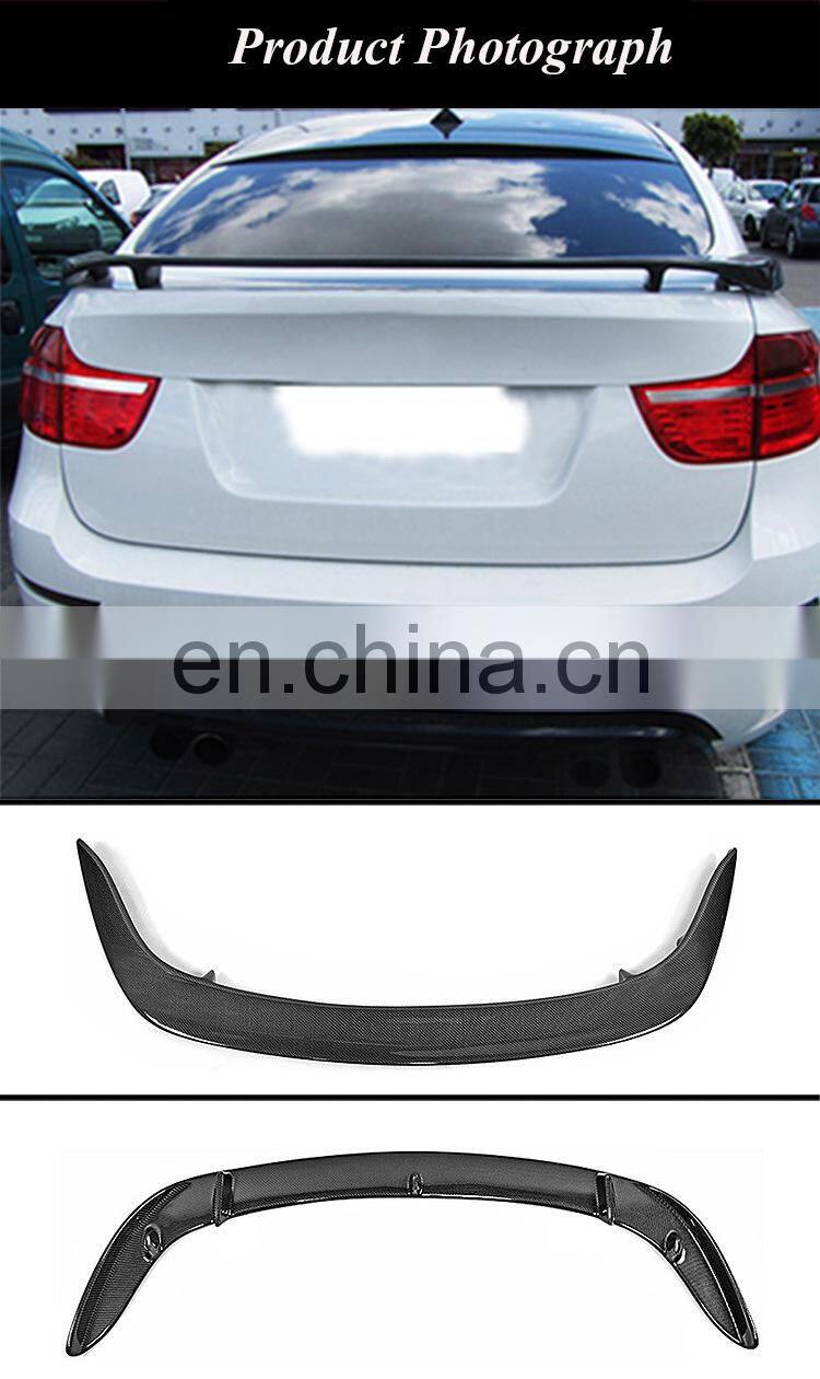 Runde Auto Parts Excellent Quality Carbon Fiber rear Spoiler Wing for 2008-2015 BMW 6 Series X6 E71Spoiler