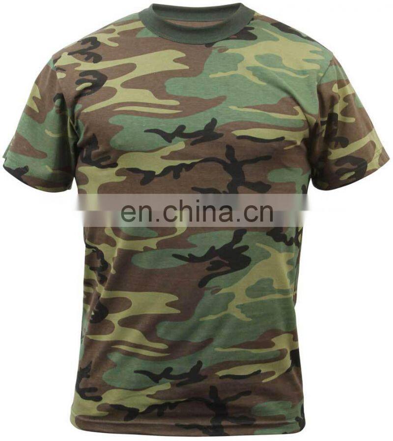 high quality custom Camouflage t shirts short sleeve pocket camo t-shirt men