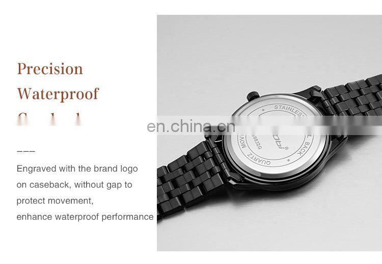 Sinobi Charming S9832G/L Trendy Unique With Full Stainless Steel Band Couple Watch Quartz Waterproof Watches