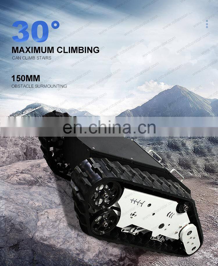 Professional manufacturer sell AVT-10T rubber crawler robot chassis commercial robot with excellent trafficability