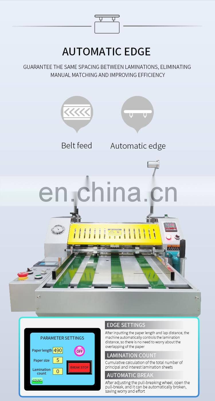 SRL-49HH Samsmoon Factory Hydraulic Hot Roll Laminator Automatic A3 Paper Feeding Laminating Machine