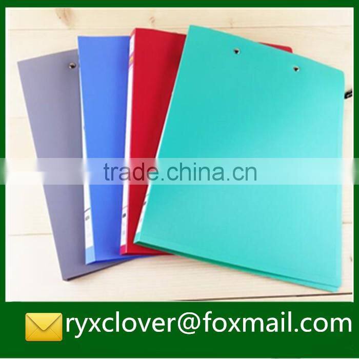 a4 size PP plastic file folders with metal double clips