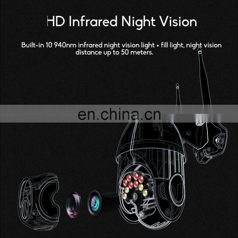 Security Camera WiFi Wireless 1080P Outdoor Waterproof 10LED 5X Zoom HD 2MP IP66 CAMERA