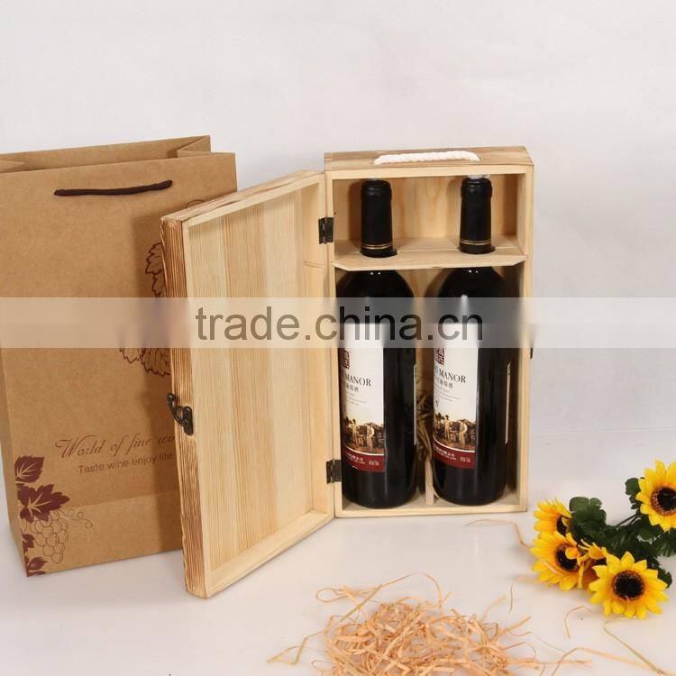 Wood Wine Shipping Box, Wooden Packaging Boxes for 6 Bottle Wine