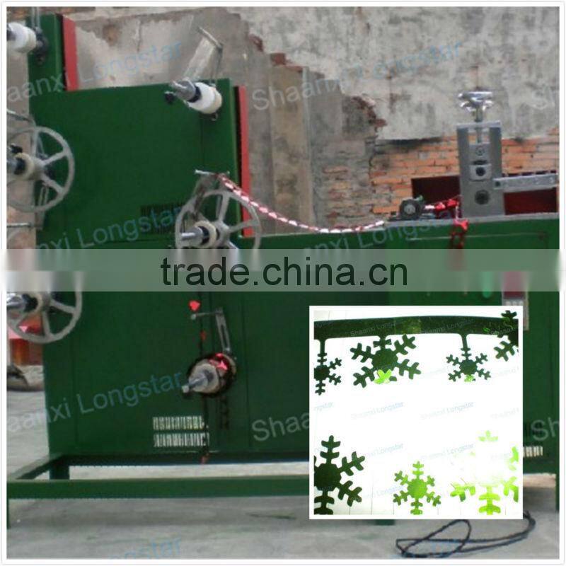 Metalized Tinsel Garland Cutting Machine with star,heart shape