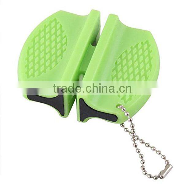 New Mini Ceramic Knife Sharpener Camp Kitchen Pocket Sharpening Tool