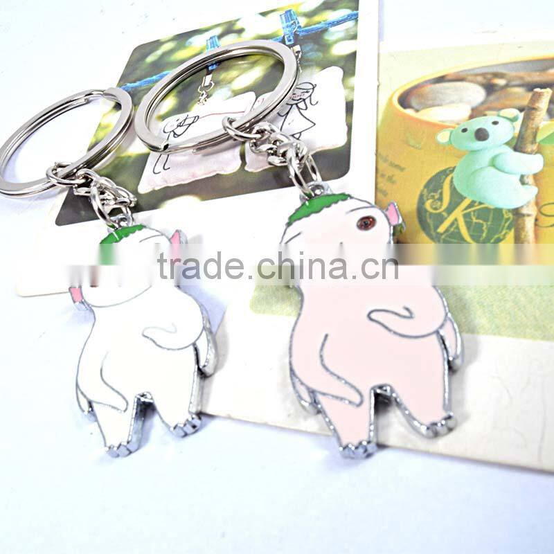 cartoon characters key chain samples steel wire keychain