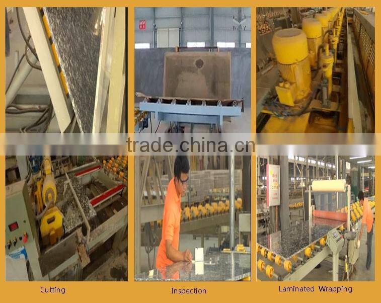 Splendid yellow granite one piece bathroom sink and countertop