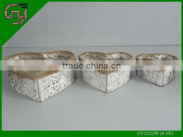 2014natural material green heart shape crafts for home deco