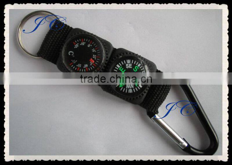 Colors promotional fashion metal carabiner multitool with compass