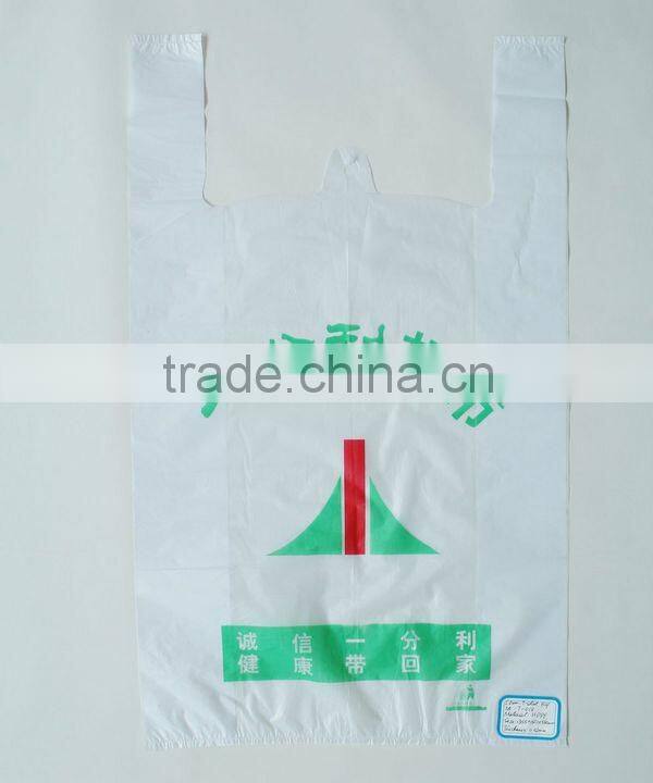 Transparent HDPE Printed T-shirt Bag