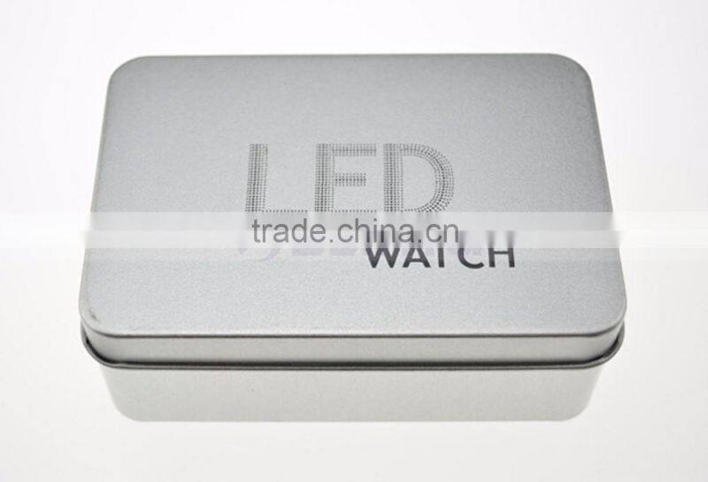 2 Color Promotional Package Box Tin Gift Box OEM Customizing Square Tin Box