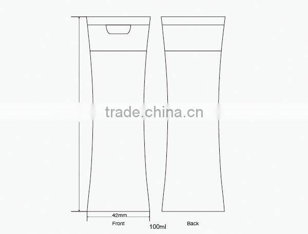Unique 100ml Plastic Bottle with Snap Top for Cosmetic Packaging