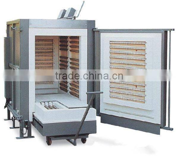 High temperature heating treat trolley furnace