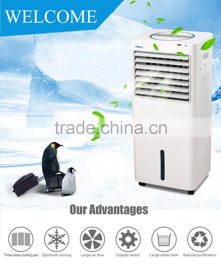 Price of home appliances floor standing portable mobile air cooler with water