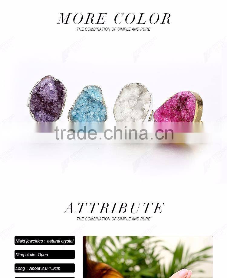 Direct sale luxury purple mood ring, Nice gift natural stone jewelry