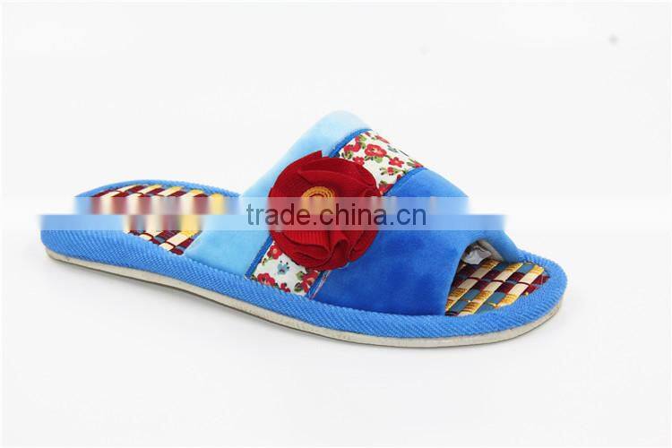Flax slippers home indoor antiskid men and women natural bamboo rattan mat bottom cool summer slippers