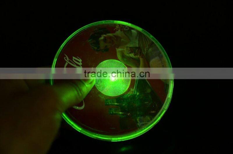 ktv blinking coaster LED Coaster Wholesale LED Flashing Coasters