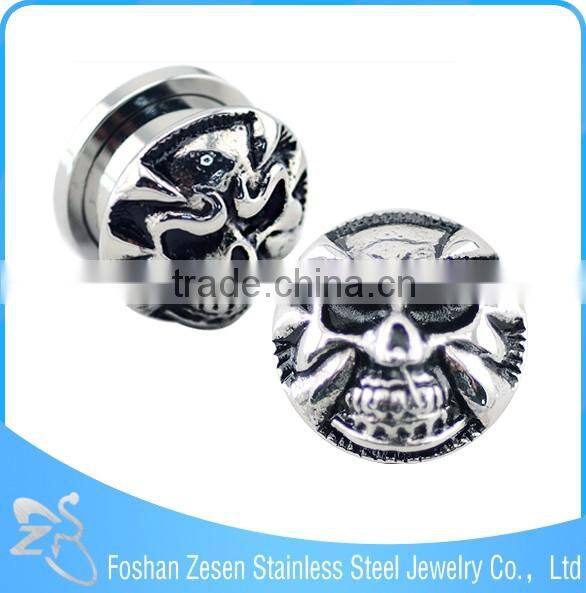 Professional factory stainless steel casting eagle ear plugs extender ear lobe piercing jewelry