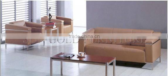 PU leather Sofa Bed Modern Sofa Furniture Leather Sofa Set for Office(SZ-SF04)