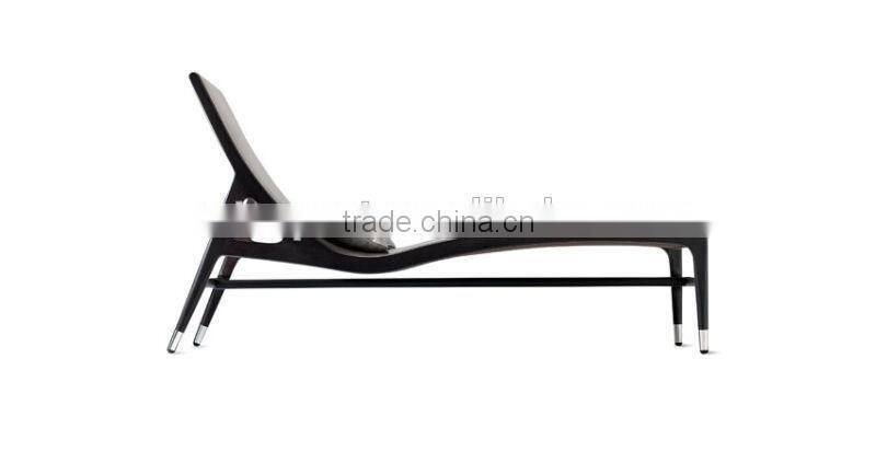 Foshan living room furniture Modern design solid wood chaise lounge