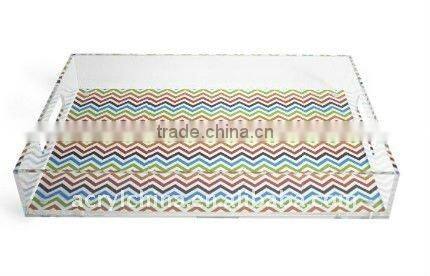 perspex format tray / acrylic serving tray / household classic patterns tray