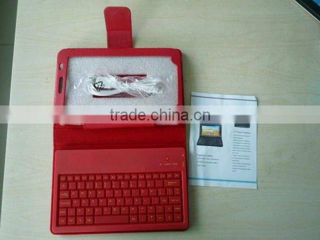 2014 high quality Bluetooth Keyboard & Leather Case For Tablet Tab 7.0 Plus P6200 P6210, tablet keyboard case, keyboard case