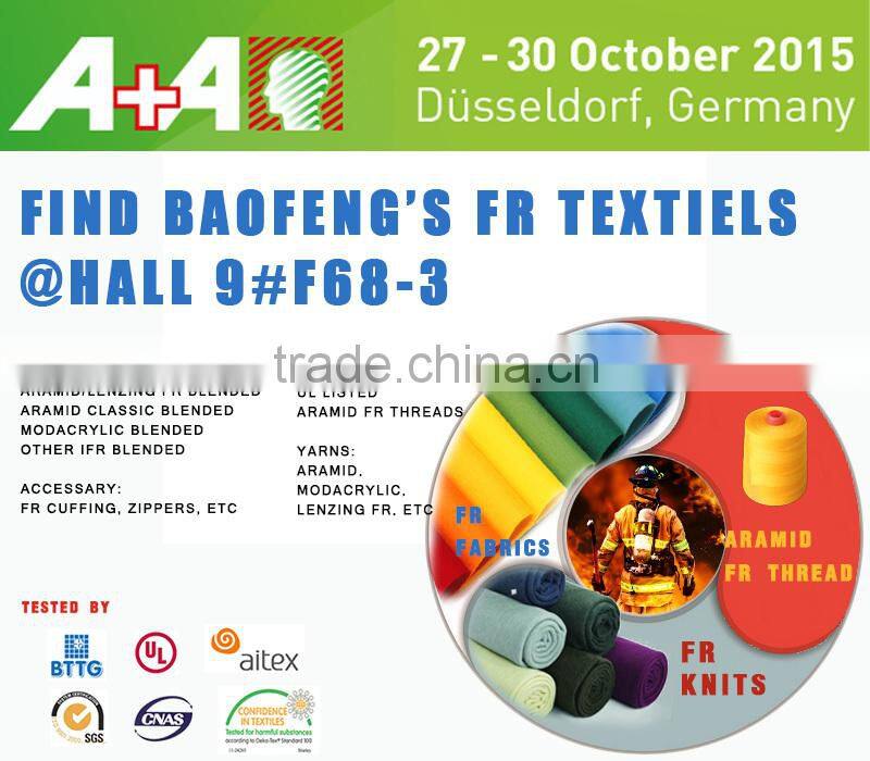 Flame Resistant aramid fabric/EN11612, NFPA2112 tested/used for workwear, fire fighter