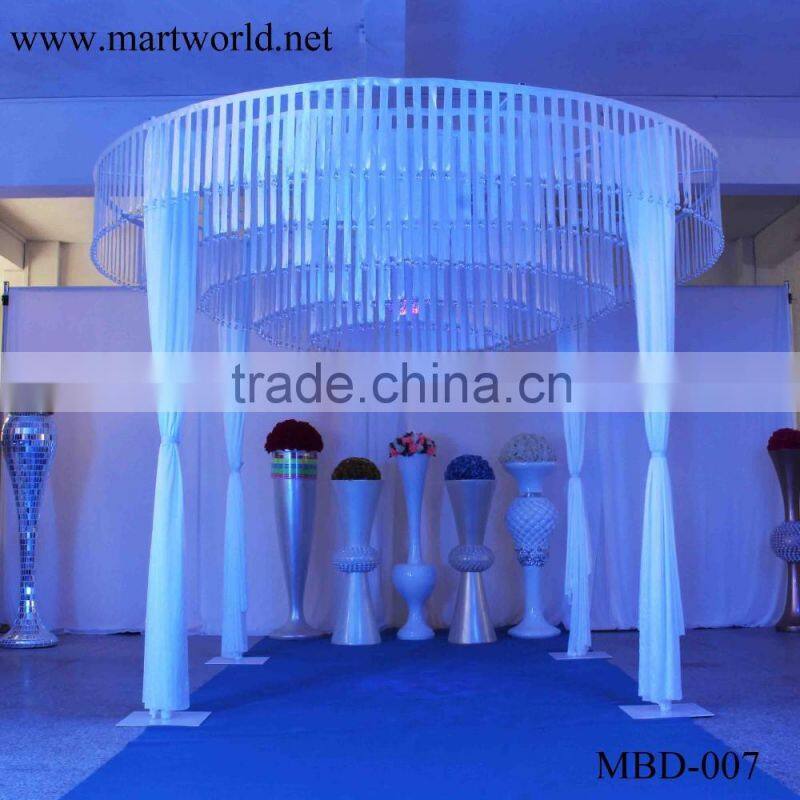 4 m height white round shape fabric wedding mandap decoration for wedding decoration supplies in guangzhou MBD-007