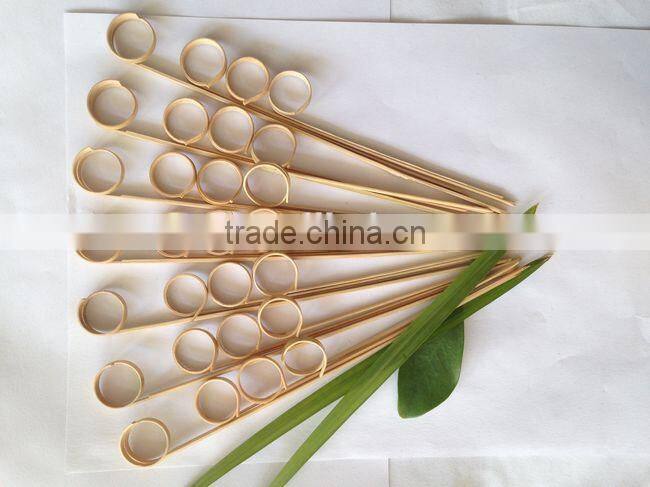 Disposable pick,knotted bamboo picks,bamboo decorative knot party picks