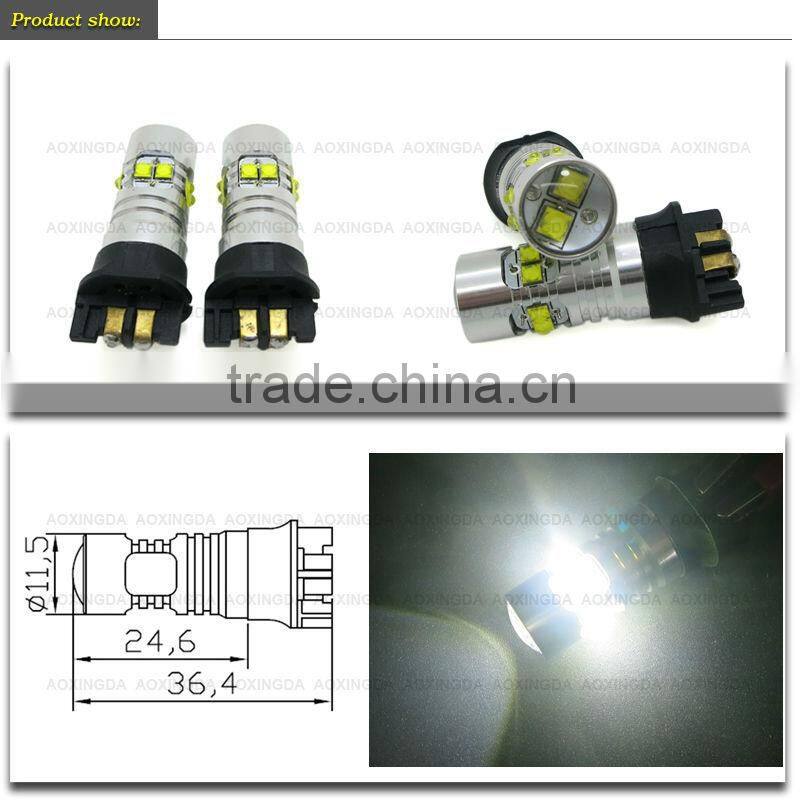 PW24W LED No Error Turn Signal Daytime Running Light DRL AU-DI B8 S4 BM-W