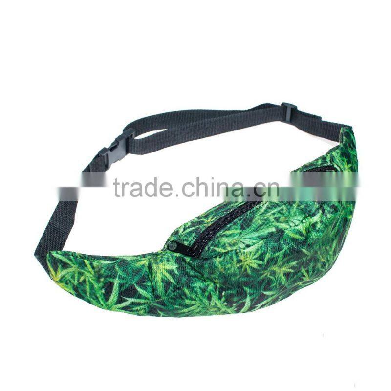 2015 spring and summer new style digital print 3D print gym sport travel waist pack