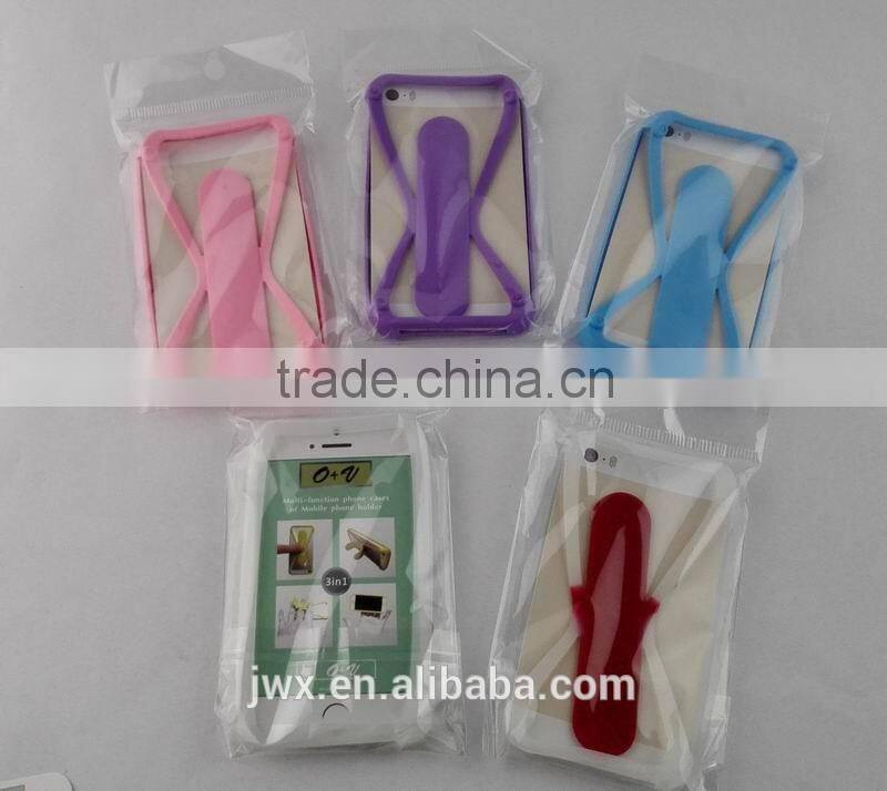 universal silicone bumper case with touch-U holder