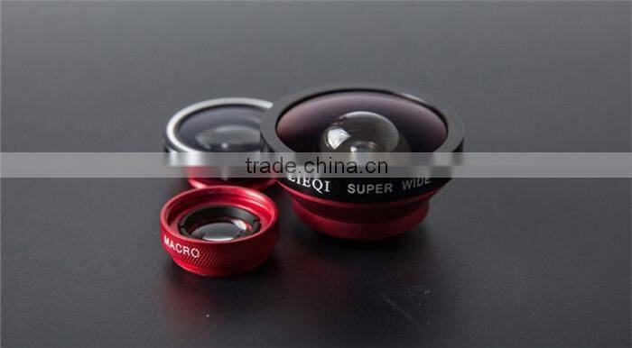 3 in 1 Marco+0.4x Wide-Angle+180 Fisheye Camera Lens For Smart Phones