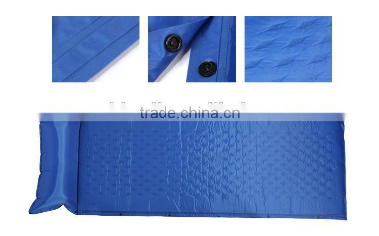 Outdoor single person thicken self inflatable air mattress camping