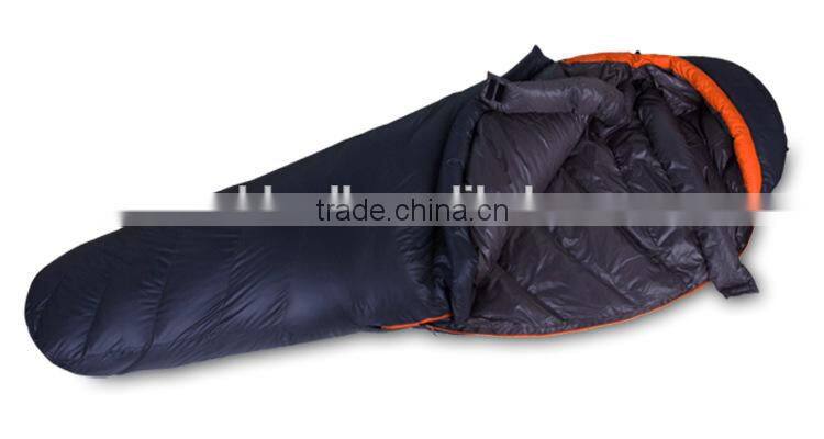 Outdoor cold weather travel camping 800 fill nylon duck down sleeping bag