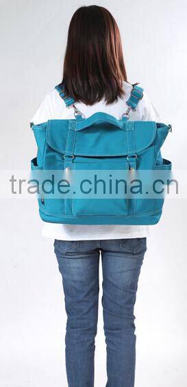 Cotton Canvas Multi Style Diaper Bag Backpack Shoulder Bag