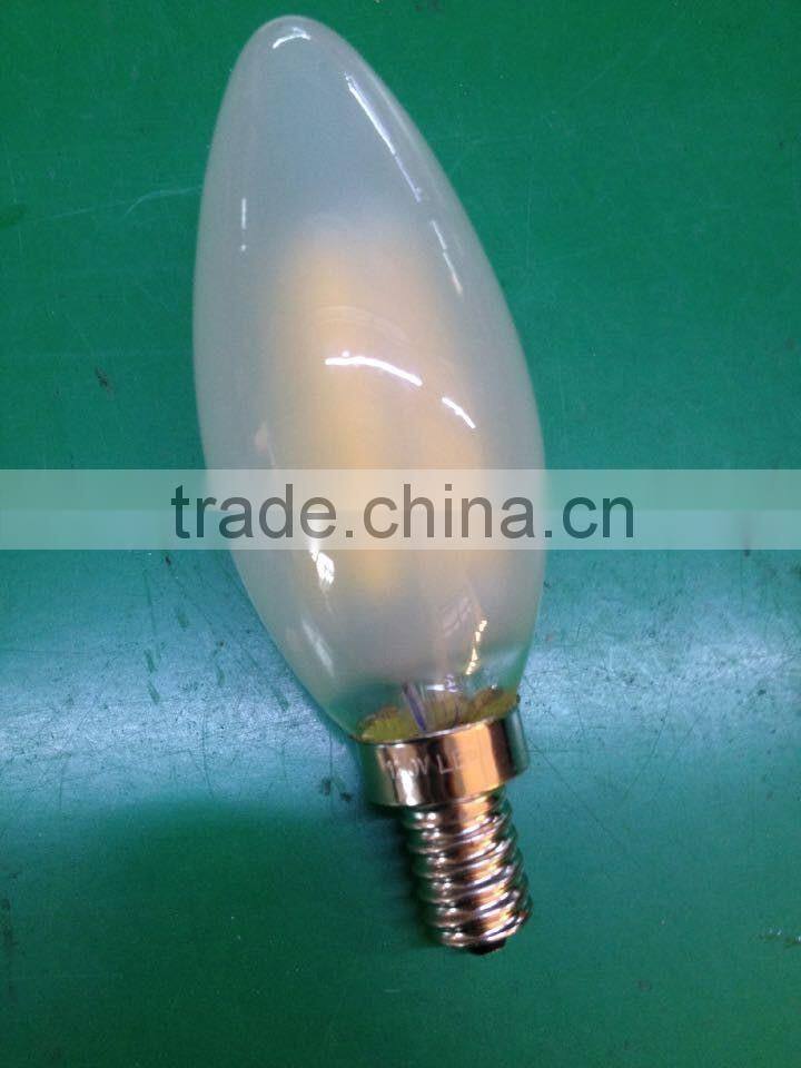 frosted glass LED filament candle light C35 4watt 2w E14S 220V-240V CE ROHS UL
