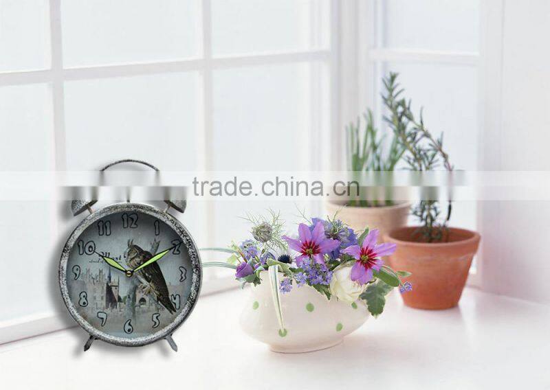 Europe style small table clock home decor
