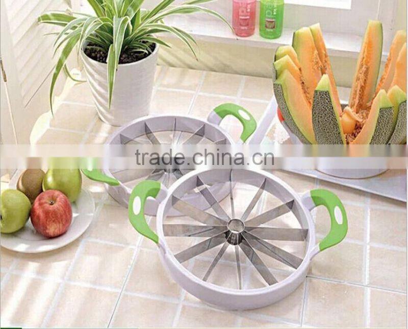 Watermelon Melon Cantaloupe Stainless Steel Cutter Slicer with Handles Hander