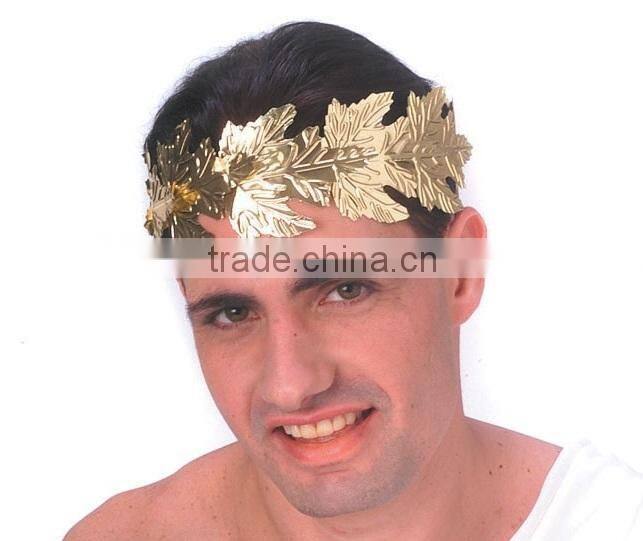 Gold roman greek toga olive laurel wreath headband fancy dress costume accessory