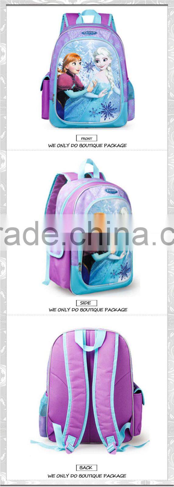 XF polyester backpack cartoon frozen sister school backpack