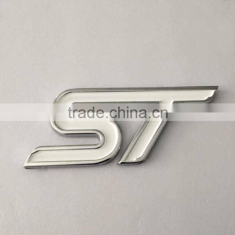 custom made good quality zinc alloy 3D metal chrome logo badge car emblem for ford